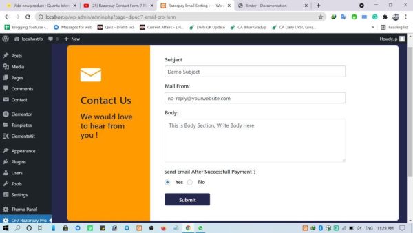 email seting